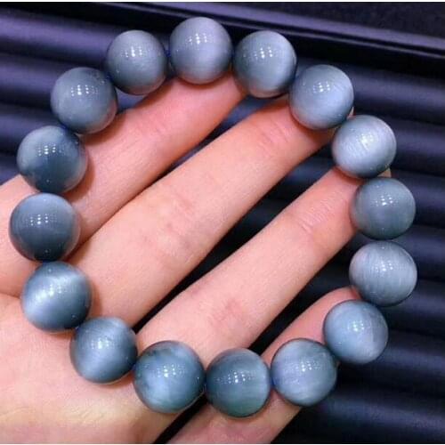 Lan Fajing Kyanite bracelet Male and female natural genuine full hair with a cats eye