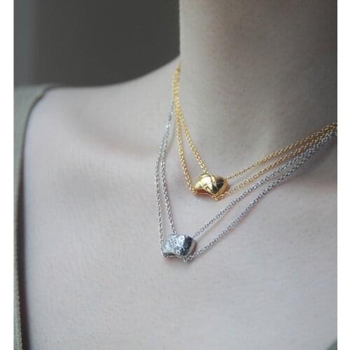 WTLTC Chic Metal Textured Square Shaped Chokers Necklaces for Women French Retro Double Link Choker Small Lozeng Charms Necklace