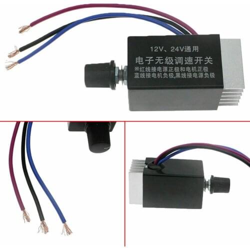 Motor Speed Controller Switch Truck Fan Heater Control Defroster DC 12V / 24V Motor Speed Regulator Switch