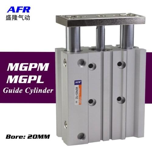 Air Cylinder MGPM20-30Z MGPM20-40Z Thin cylinder with rod Three axis three bar Pneumatic components MGPL20-40Z MGPL20-30Z AFR