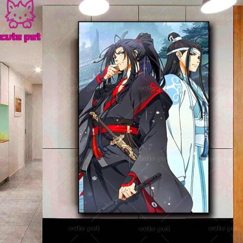 Diy Diamond Painting Mo Dao Zu Shi Figure Wei Wuxian Lan Wangji Cross Stitch Kits Full Drill Square 5d Diamond Mosaic Embroidery