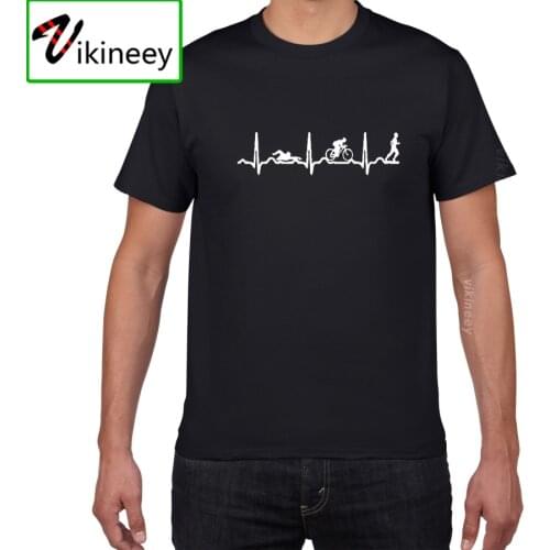 Swimming biking Sarcastic Graphic Novelty Funny T Shirt men cool heartbeat hip hop tshirt streetwear loose Harajuku men