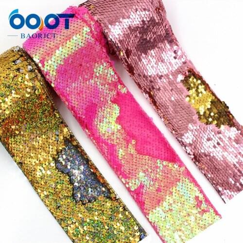 G-18930-1283 2Y/lot 3"75mm Colorful Reversible Sequin Ribbon DIY Hairbows Accessories Wedding Party Decoration Holiday Materials
