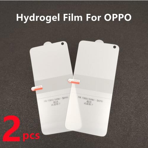 2pcs Hydrogel Film For OPPO Reno 6/5/4/3 Pro FIND X3/X/X2 NEO/K1/R15X/R17 Screen Protector TPU Film Full Cover Protection Curved