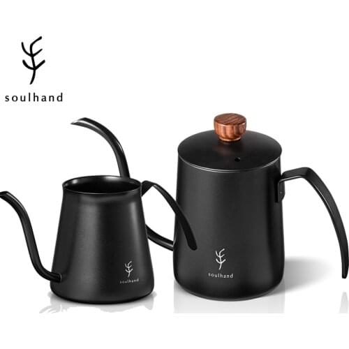 600/350ml Drip Kettle Pour Over Coffee Tea Pot Food Grade Stainless Steel Gooseneck Spout Drip Kettle Swan Neck Thin Mouth