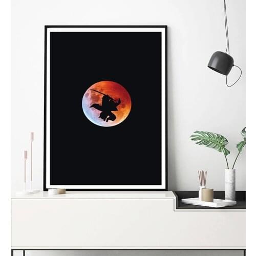 Paintings Wall Art Canvas Modular Demon Slayer Photo Red Moon Picture Cool HD Print Posters No Frame For Living Room Home Decor