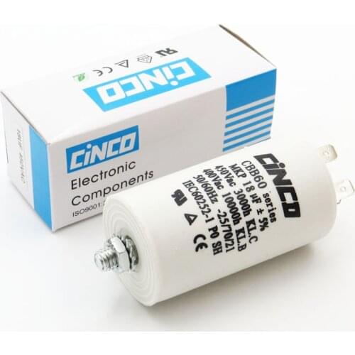 18UF 400V 450V CBB60 Motor Run Capacitors 4pins SH DB Polypropylene Film Ac 450VAC Water Pump electrical engine 18mfd 18mf
