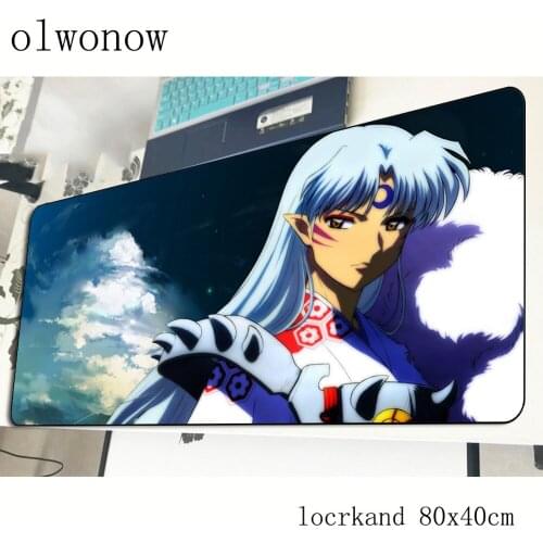 Inuyasha mouse pad 80x40cm locked edge mousepads best gaming mousepad gamer High-end personalized mouse pads keyboard pc pad