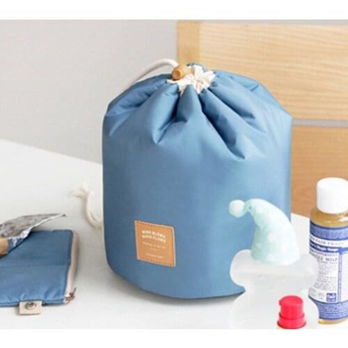 Drawstring Storage Bag Multi-functional Cosmetics Toiletries Bucket Bag Home Bathroom Tidy Travel Storage Large-Capacity