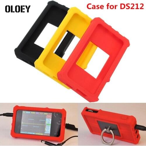 DS212 Soft Silicone Case for Mini DSO Digital Oscilloscope Protective Storage Cover Ring Stand Holder Shell Bag Red Black Yellow