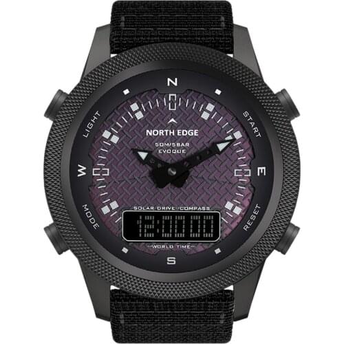 2021 New Smartwatch Men Solar Digital Watch Mens Outdoor Sports Watches Full Metal Waterproof 50M Compass Smart Watch