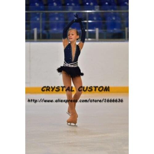 Crystal Custom Ice Figure Skating Dresses For Girls New Brand Ice Skating Dresses For Competition DR4500