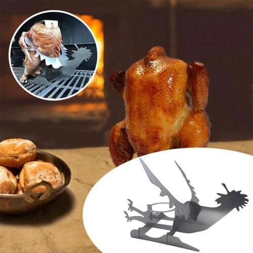 Chicken Stand Beer Funny American Motorcycle BBQ Steel Rack Tools Funny Roast Chicken Rack Grilling Roast Rack