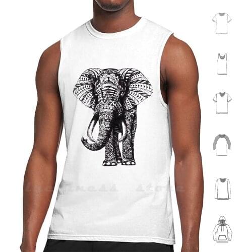 Ornate Elephant Tank Tops Vest Sleeveless Elephant Ornate Pattern Ben Kwok Benkwok Bioworkz Bioworkz Com Animal