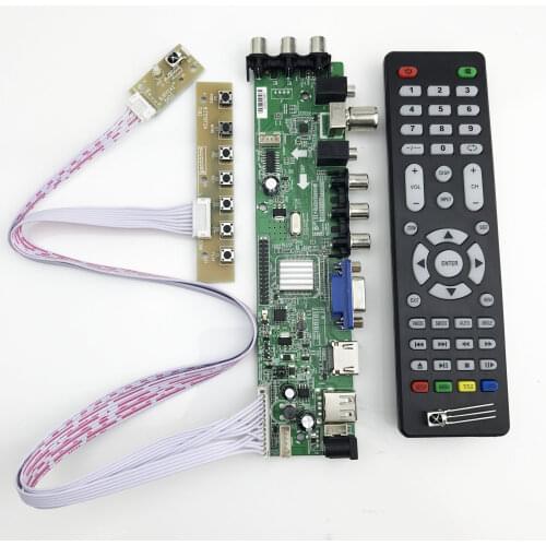 DD3663LUA.A82 15-32inch digital DVB-T/C/T2 universal TV lcd control board TV/VGA/AV/ USB for lvds 1/2ch 6/8 bit LVDSpanel