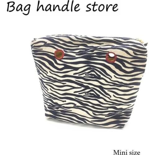 2018 New Inner Lining Zipper Pocket for Mini Size for Obag Canvas Insert with Inner Waterproof Coating for O Bag