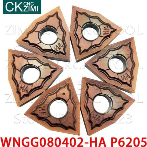 WNGG080402-HA P6205 WNGG 080402 HA Carbide insert finishing External Turning tool CNC Metal lathe tool for steel stainless steel