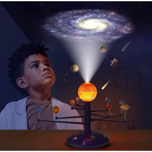 1 Set Solar System Planetary Voice Projector Rotate Adjustment Clarity Explore Space Educational Tool Solar System Mini Figurine