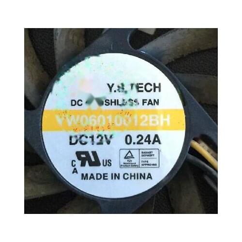 1pc new fan YW06010012BH 12V 0.24A Y.S.TECH 60*60*10 freeship