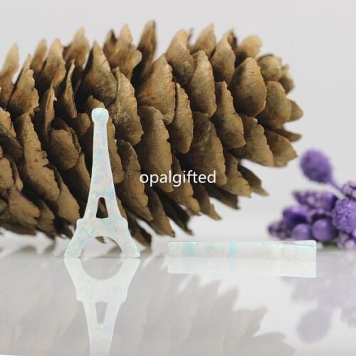 1pc/lot)New Arrived Free Shipping 12*23.3mm op17 fire White France Eiffel tower opal for fashion jewelry white opal for gift