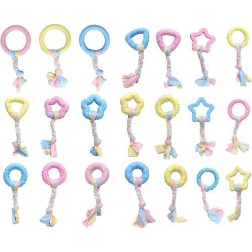 1pcs Bite Rope Small Dog Chew Pet Toys For Puppy Rope Ring Dog Rope Toys Pet Chew Toys For Playtime And Teeth Cleaning