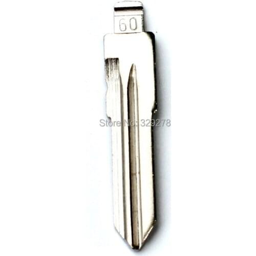 10pcs/lot Metal Blank Uncut Flip KD Remote Key Blade Type #60 for Fiat NO. 60 Blade