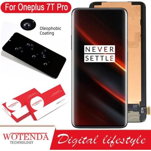 100% Original 6.55'' Amoled LCD with frame for Oneplus 7T Pro Display Touch Screen Digitizer One Plus 7T Pro Repair Parts