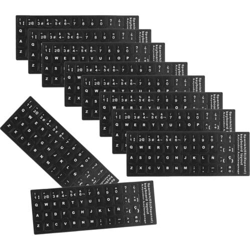 10x Spanish Non-Transparent Keyboard Stickers Guard Film Protector for PC