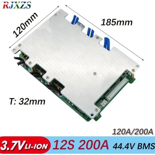 12S 200A BMS Lithium Ion 42V 120A/200A Large High Current BMS PCM For Electric Cars Electric Vehicles 200A bms