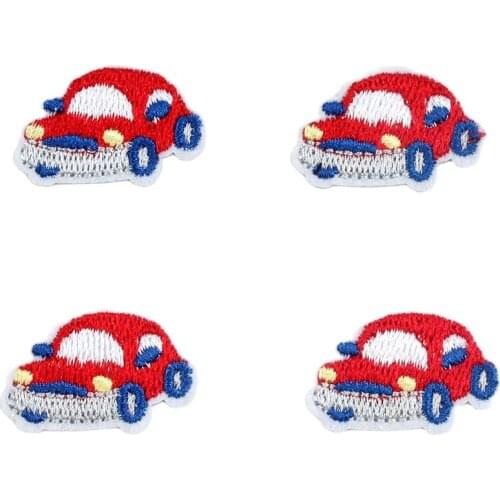 20pcs Mini Cartoon Car Patches Embroidery Iron On Stickers DIY Boy Shoes Hats Bags Suits Badge Sewing Fabric Appliques Wholesale