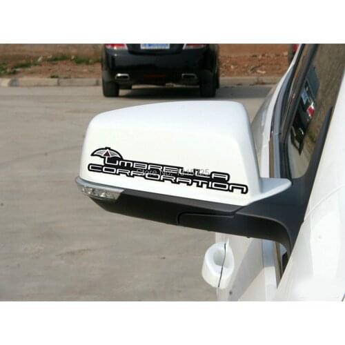 Aliauto 2 x Umbrella Corporation Car rearview mirror sticker And Decal for Toyota Ford Chevrolet cruze VWskoda Hyundai Kia