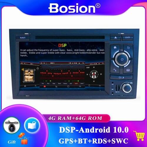 64G Double 2 Din Car Multimedia DVD Player Autoradio Stereo Head Unit For Audi A4 B6 B7 S4 RS4 2003-2011 Android 10 AUX BT GPS