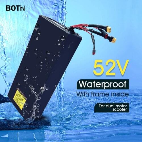 BOTIN Waterproof 52V Lithium Battery Pack E bike Battery 58.8V 2A Charger 18650 LG Chinese Cell 52v Electric Scooter Battery