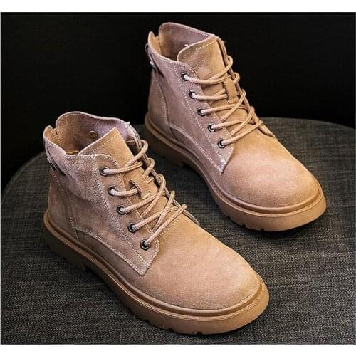 Ladies Casual Martens Shoes Women Genuine Leather Boot Female Motorcycle Winter Height Ankle Boots Zapatos De Mujer