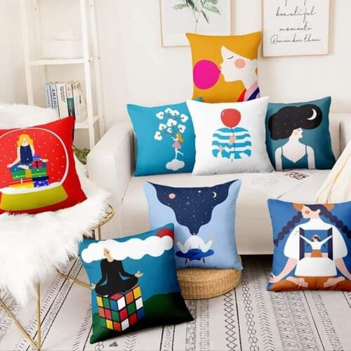 British Art Illustrations Print Pillowcase Home Pillow Decoration Cushions Decorative Pillow Home Decor Sofa Throw Pillows 17*17