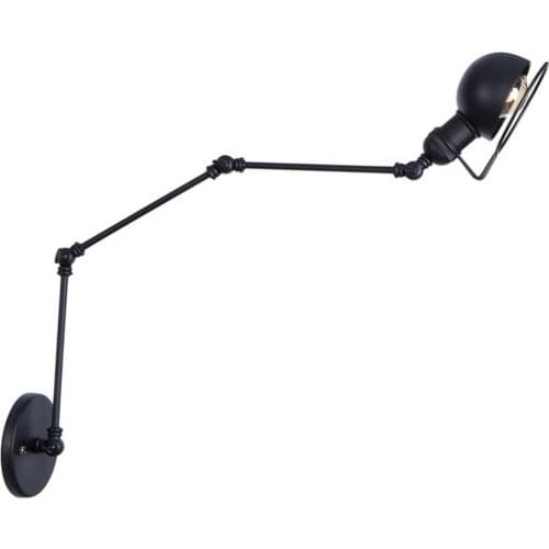 Black American country rural creative Metal head bar wall lamp sconce lights lighting bar cafe lampadario da parete cabeceira