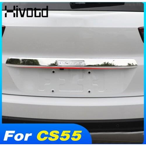 Hivotd Tailgate Trim Rear Trunk Door Cover Strip Exterior Accessories Car Styling Decoration Parts For Changan CS55 2017-2020