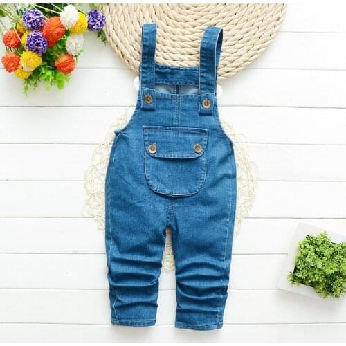 IENENS Kids Baby Boys Girls Denim Overalls Jeans Jumpsuits Toddler Infant Boy Girl Playsuit Clothes Clothing Long Pants