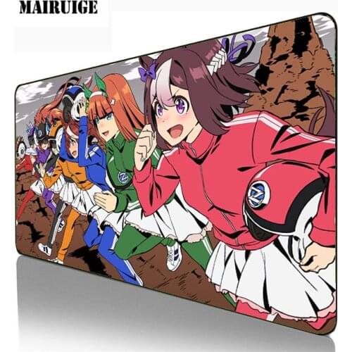 400*900mm Short hair cute girl Pretty Derby Gaming Computer Large Mouse Pad Gamer Locking Edge Keyboard XXL DeskMat PC MiceMats