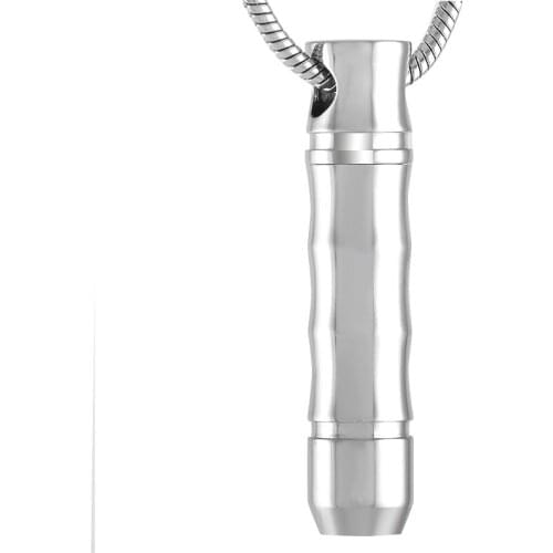 ILJ9397 Shiny Polishing Tube Cremation Urn Human/ Animal Ashes Holder Necklace Stainless Steel Jewelry Funeral Souvenirs Locket
