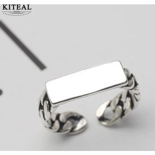KITEAL Hot Sale silver color size Resizeable Joint Knuckle Rings for women&men Retro, simple opening men ring diy