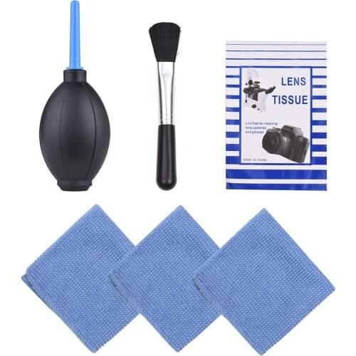 Andoer 3/6 in 1 Camera Cleaning Kit Lens Brush Cleaning Cloth Air Blower for Canon Nikon Sony DSLR ILDC Dust Cleaner