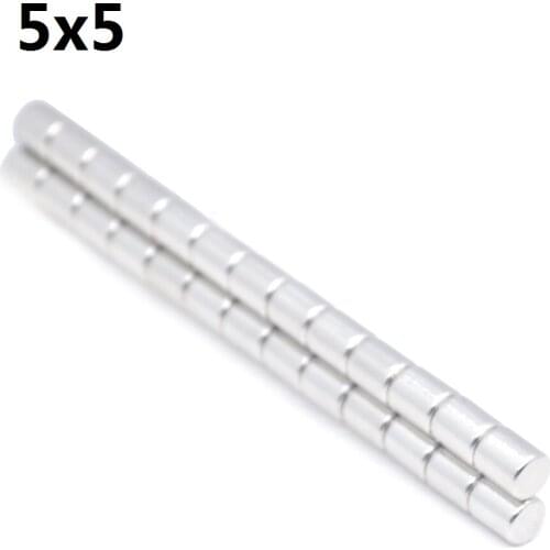 5/20/50/100/200 Pcs 5x5 Round NdFeB Neodymium Magnet N35 Super Powerful Small imanes Permanent Magnetic Disc