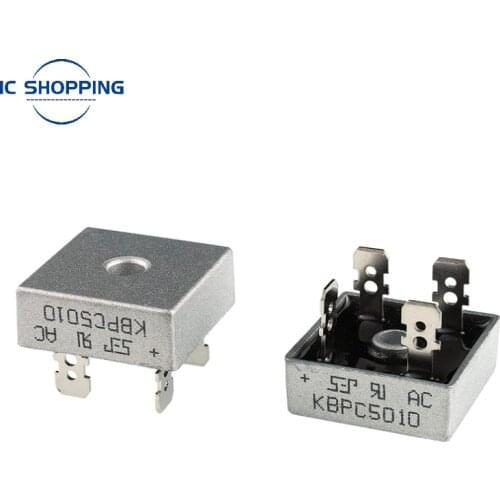 2PCSLOT KBPC5010 50A 1000V DIP Diode Bridge Rectifier Single-phase Rectifier Bridge Accessories for CNC Machinery