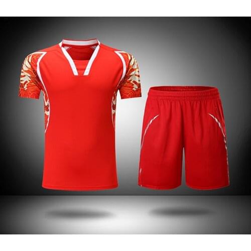 Men/women badminton shirts,ping pong short sleeved suit,table tennis Jersey training suit Sportswear tennis jersey+shorts