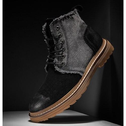 Mens Boots Casual Sneakers Men Casual Shoes Male Shoe Leather Mens Man Boots Flat Fashion Hot Sale Mens