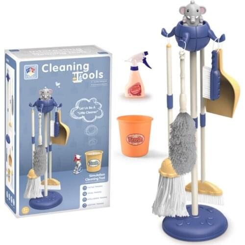 Children Simulation Mop Broom Dustpan Cleaning Tools Set Girls Play House Role Play Interactive Toys Kids Educational Gift
