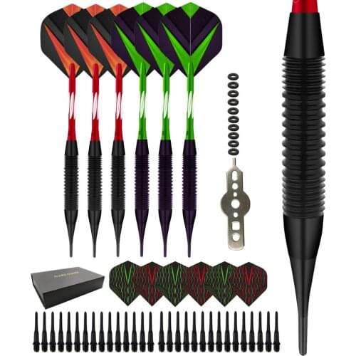 Professional Darts Set Hard Steel Tip Darts 6pcs/set of Ultra-light Fall-resistant Aluminum Pole with Storage Box Sports Games