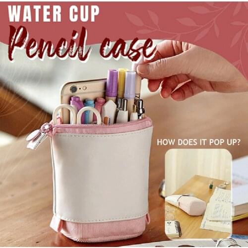 Creative Retractable pencil case office school stationery Storage bag Kawaii DIY Pen cases cute pen holder gifts for kid pen box
