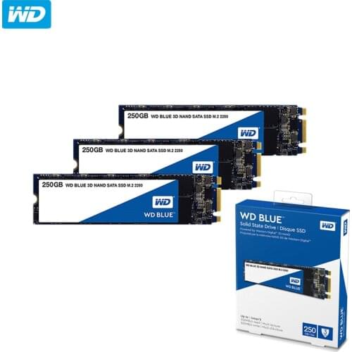Original Western Digital Blue M.2 SSD 2TB 1TB 500GB 250GB Internal Solid State Drive Hard Disk NGFF 2280 560MB/s